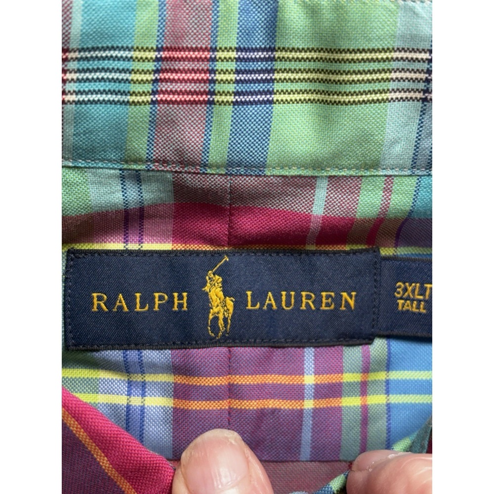 Polo Ralph Lauren 3XLT Men's Classic-Fit Oxford Shirt - Blue/Pink NWT Designer - Picture 2 of 11